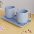 Fringe Blue Tea Set: Cups, Tray, Frother! - The Earth Store - Combo